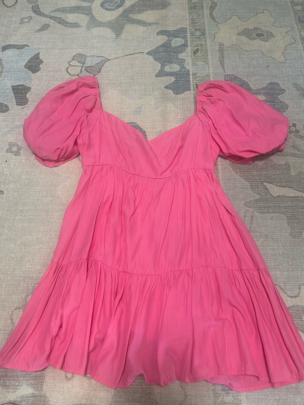 Pink Puff Sleeve Dress